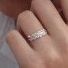 Anillo mini hojas