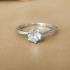 Anillo solitario liso - Imagen 5