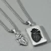 Collar corazón medalla