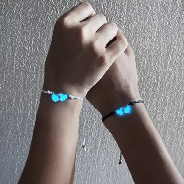 Pulseras corazón luminoso