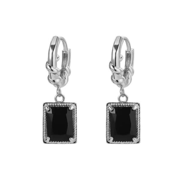 Pendientes Turmalina Negra