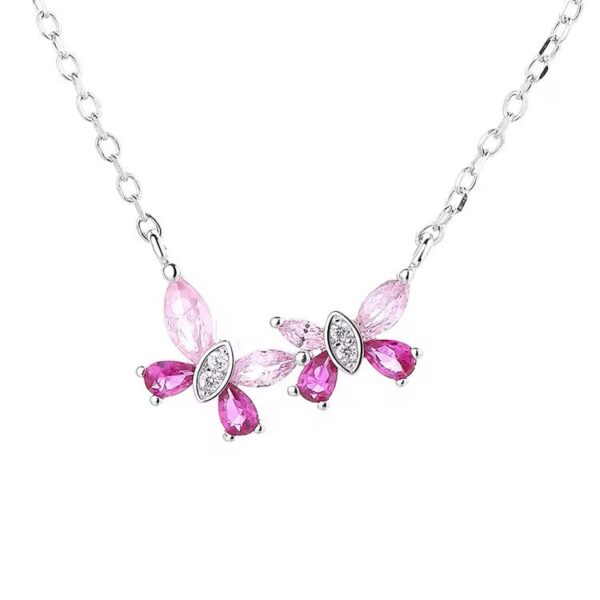Collar Mariposa Rosa