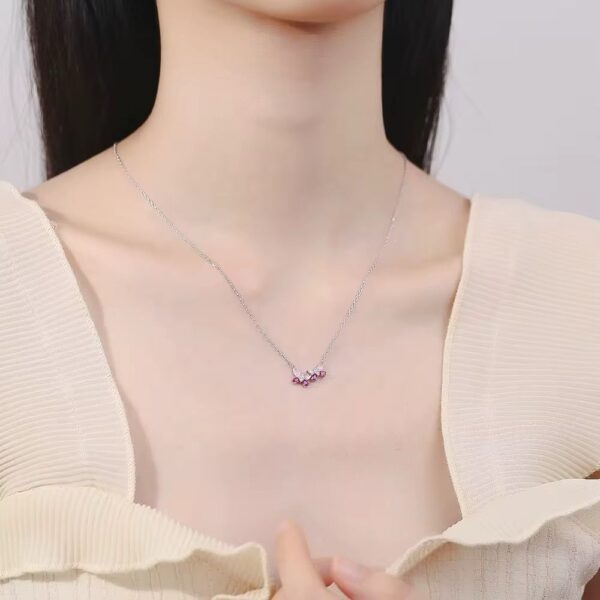 Collar Mariposa Rosa - Imagen 2