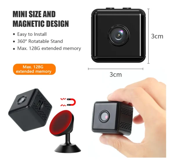 Mini Cámara De Seguridad C/ Soporte - Imagen 2