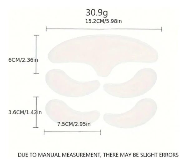 Parches Faciales De Silicona Antiarrugas x5 - Imagen 4