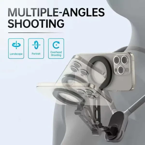 Soporte Magnético De Cuello Para Gopro Celular Video - Imagen 5