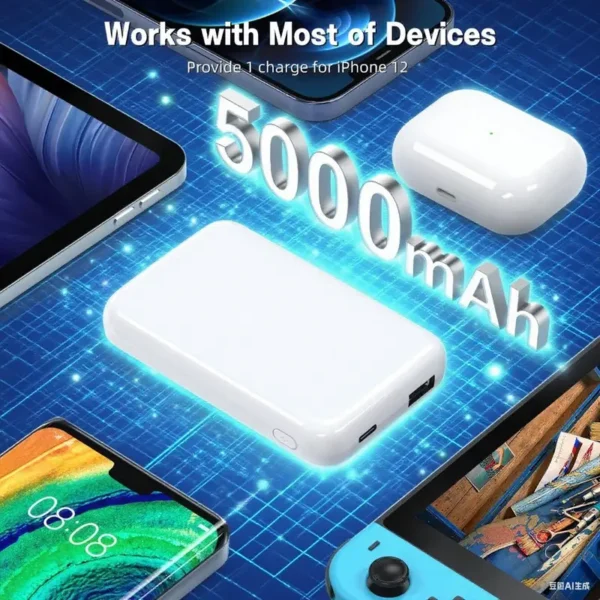Cargador Portátil Magnético 5000mah Tipo C - Imagen 7