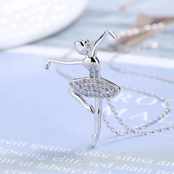 Collar Bailarina y Zirconias Azules - Imagen 3