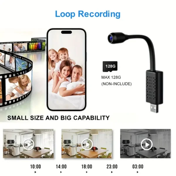 Mini Cámara Usb Hd 1080 Espía - Imagen 2