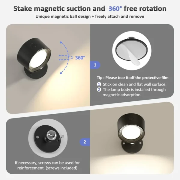 Luces De Pared Led Recargable x3 - Imagen 6