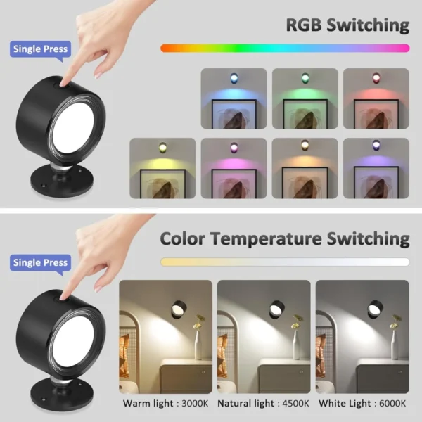 Luces De Pared Led Recargable x3 - Imagen 4