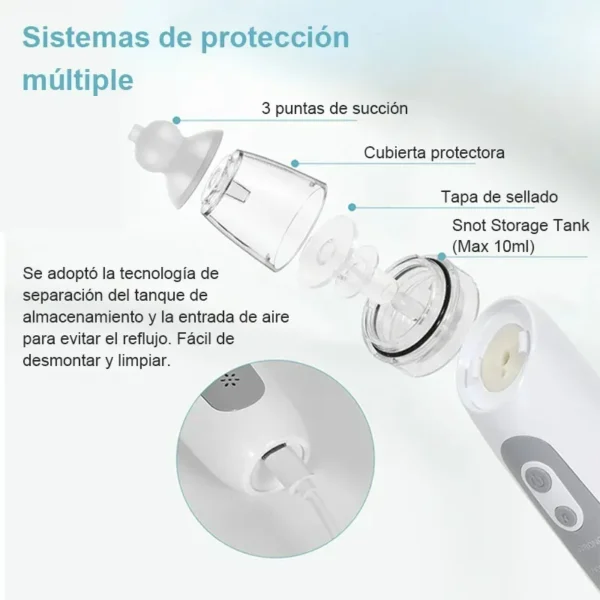 Aspirador Nasal Electrico Para Bebés - Imagen 4