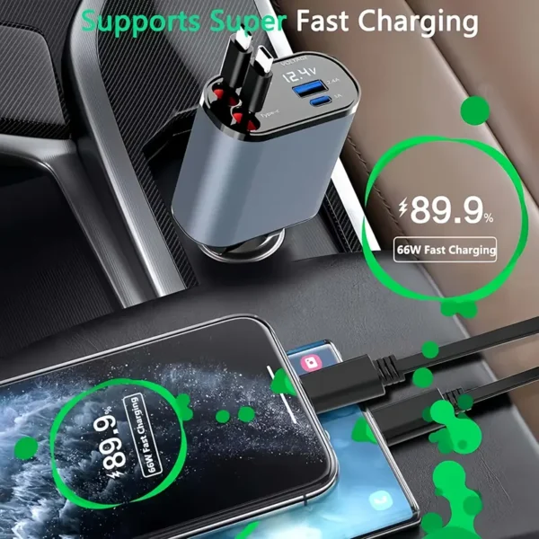 Cargador De Auto 4 En 1 - Imagen 5