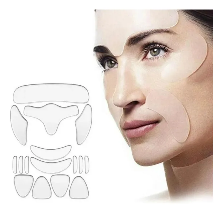 Parches Faciales Silicona Antiarrugas 16 Pcs