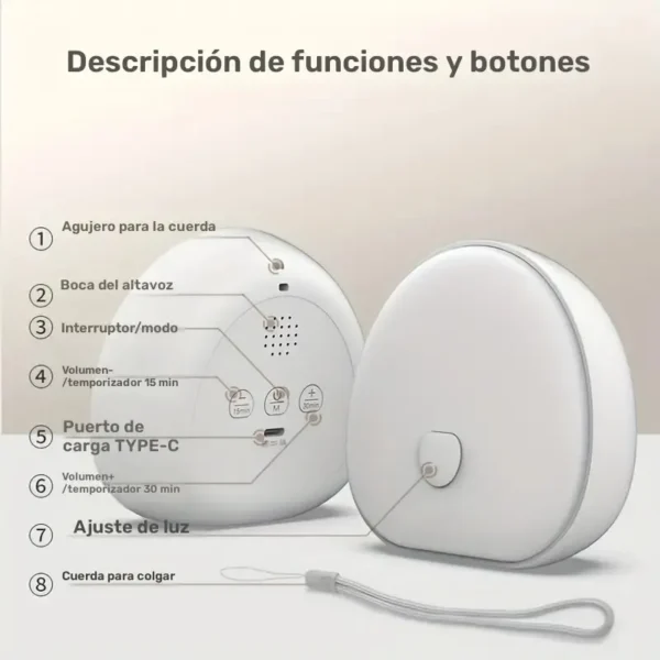 Lámpara con Ruido Blanco Bebé - Imagen 2