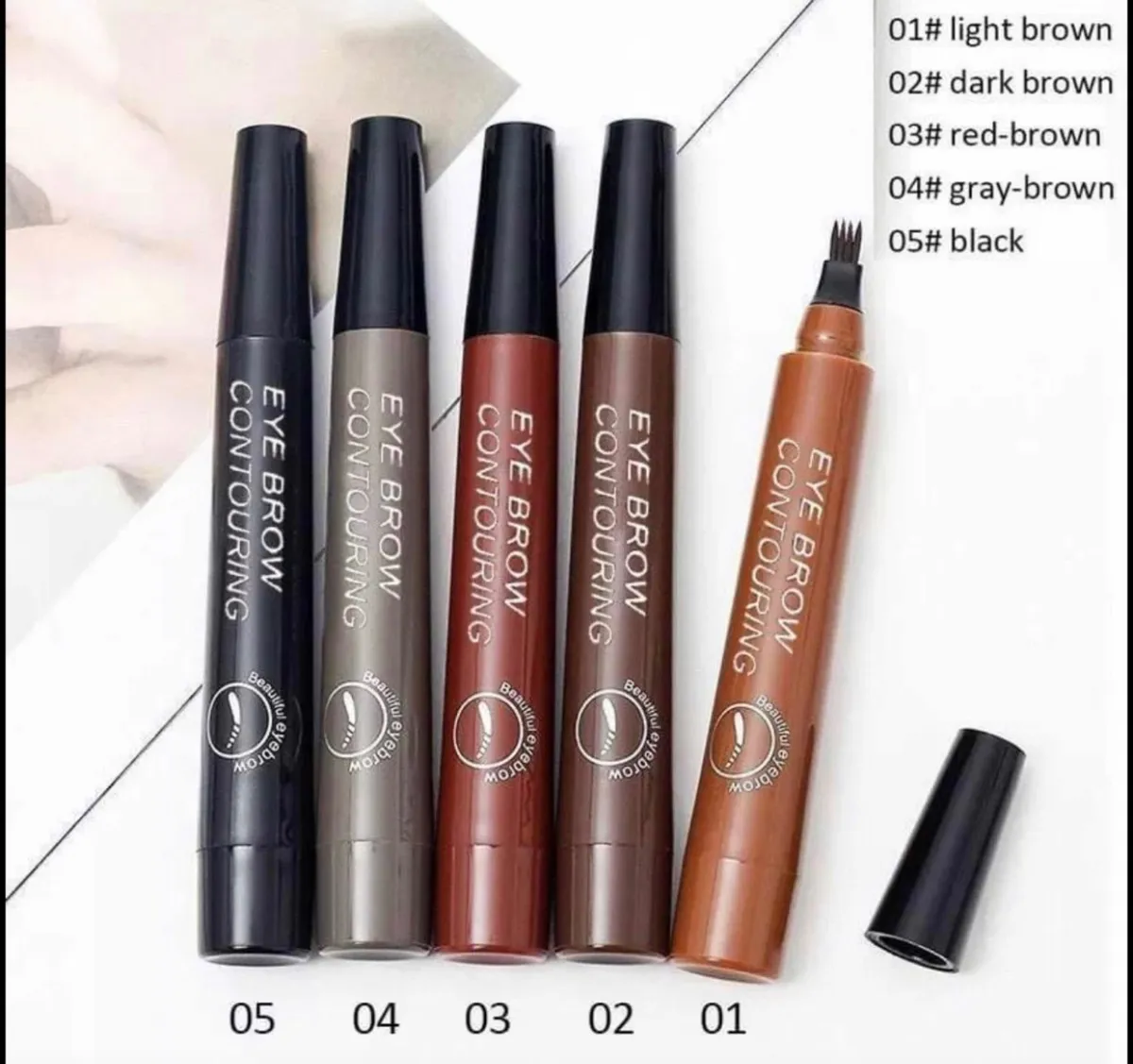 Lápiz Para Cejas Efecto Microblading 4 Puntas - Imagen 5