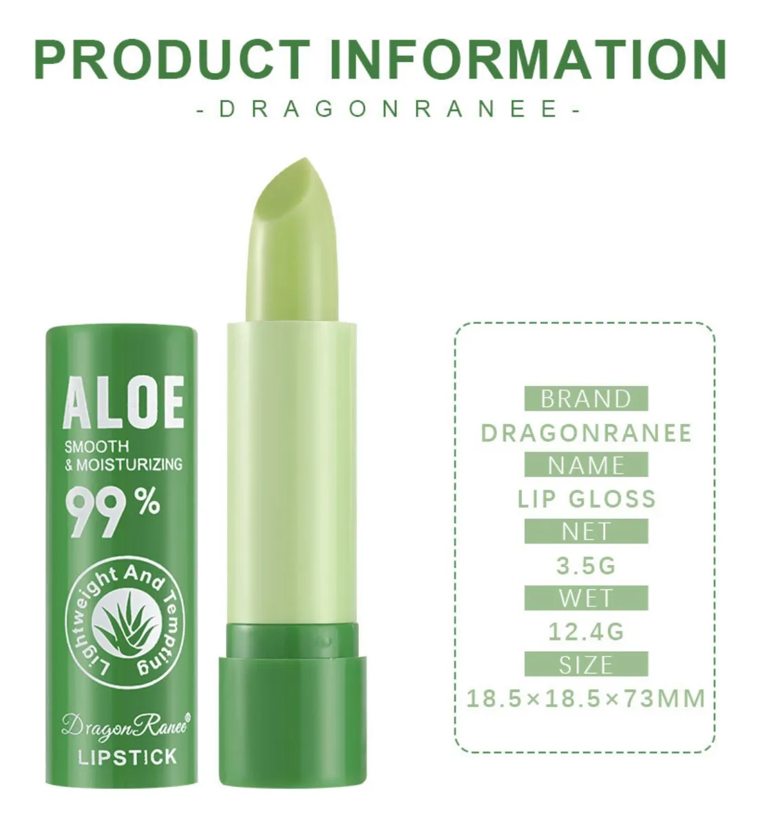 Lápiz Labial Hidratante Aloe Vera - Imagen 2