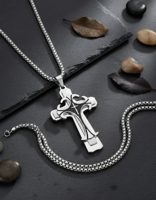 Collar Cruz Tres Capas