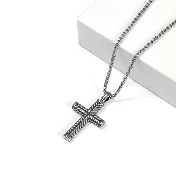 Collar Cruz Relieve M2 - Imagen 2
