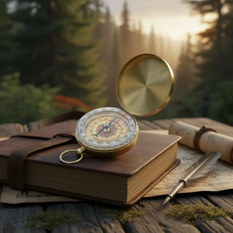 Brújula Sharpsurvival Anticuada que Brilla en la Oscuridad - Imagen 2