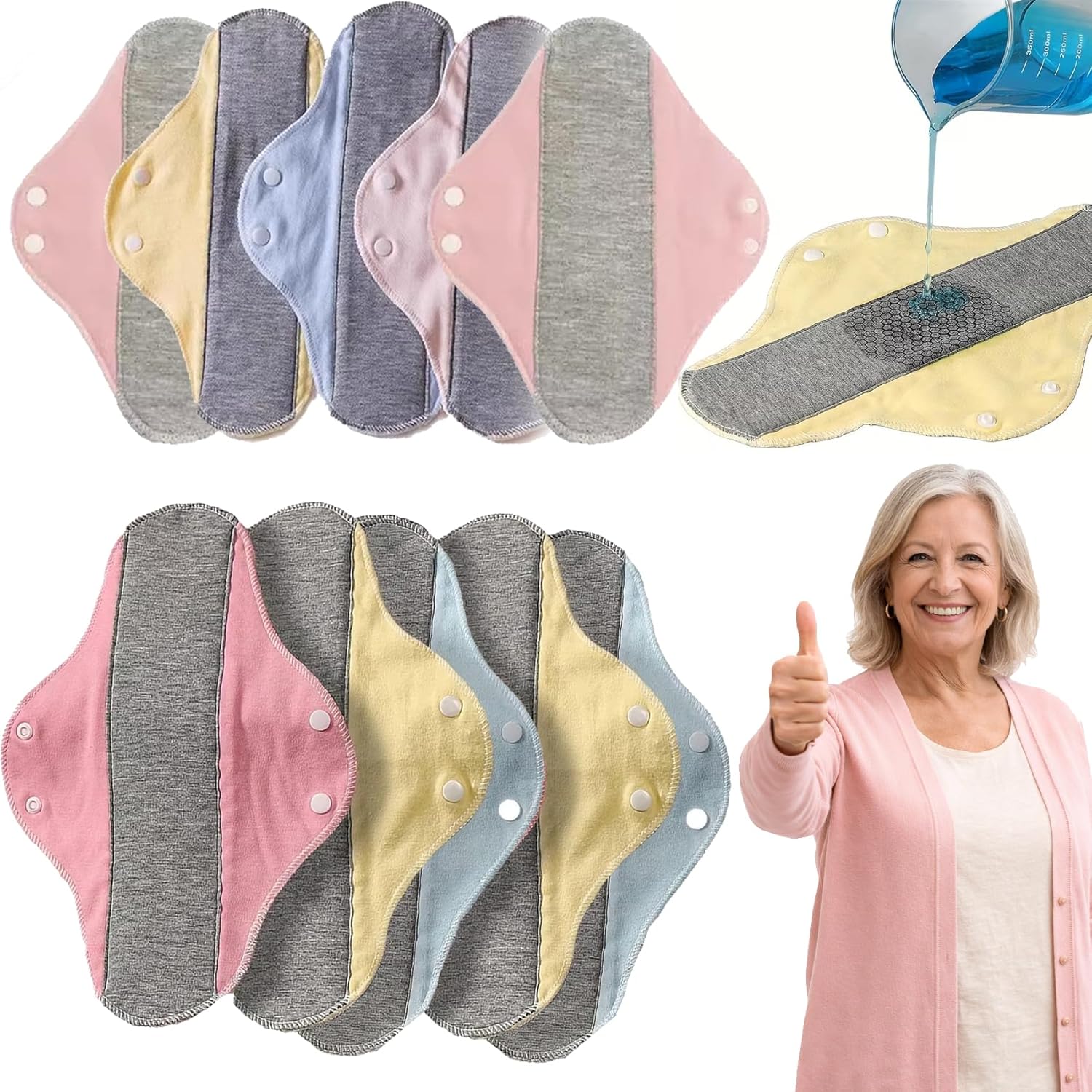 Toalla Sanitaria de Algodón Reutilizable - Imagen 7