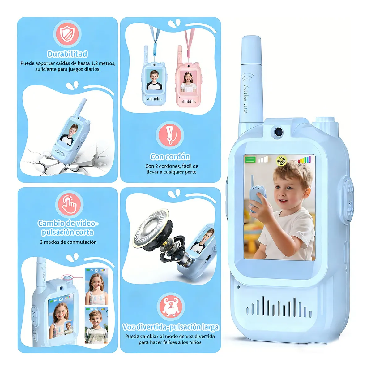 Walkie Talkies para Niños con Pantalla - Imagen 3