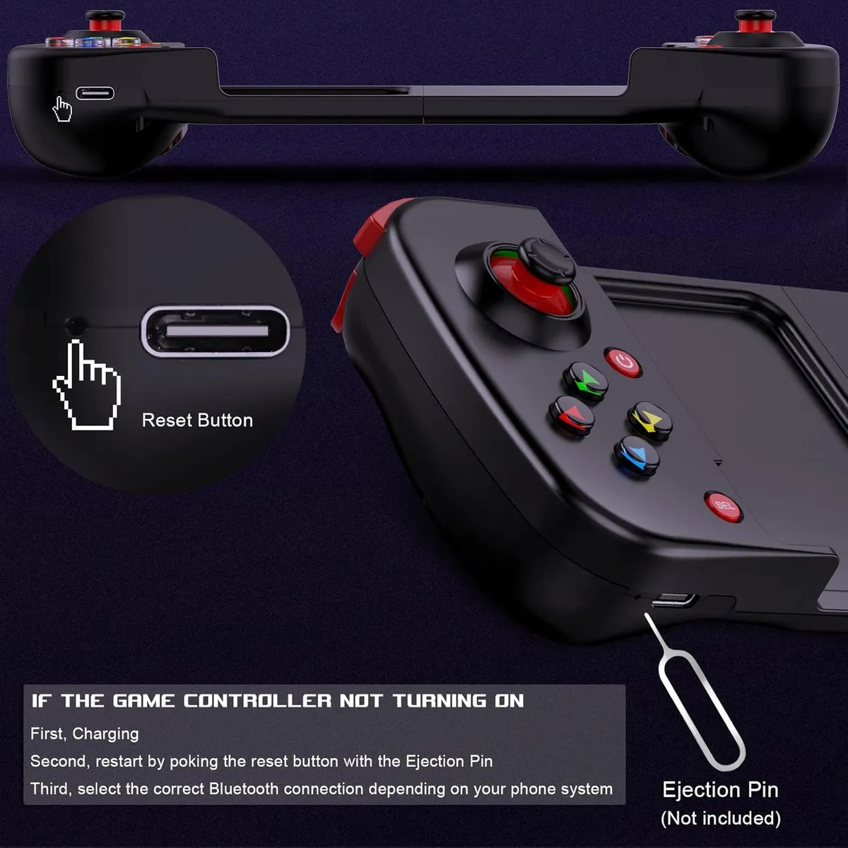 Kkluv Gamepad Mobile Inalámbrica Bluetooth para Android y iOS - Imagen 12