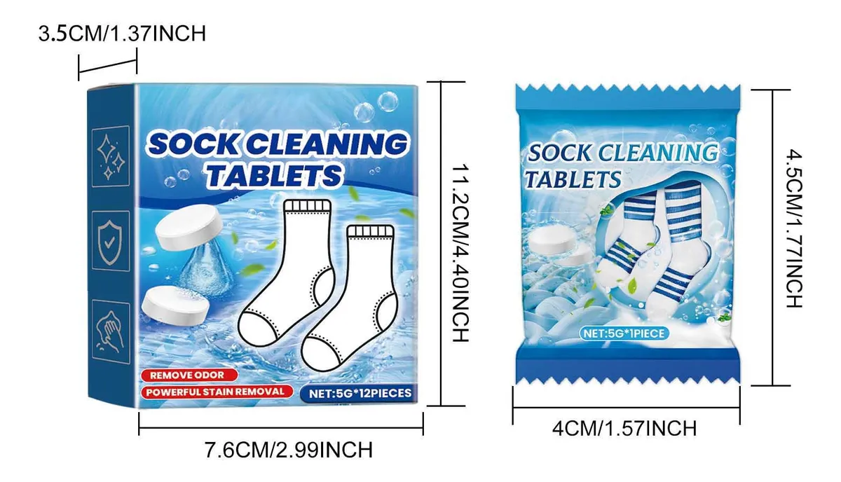 Tabletas Limpiadoras Desodorizantes para Calcetines - Imagen 5