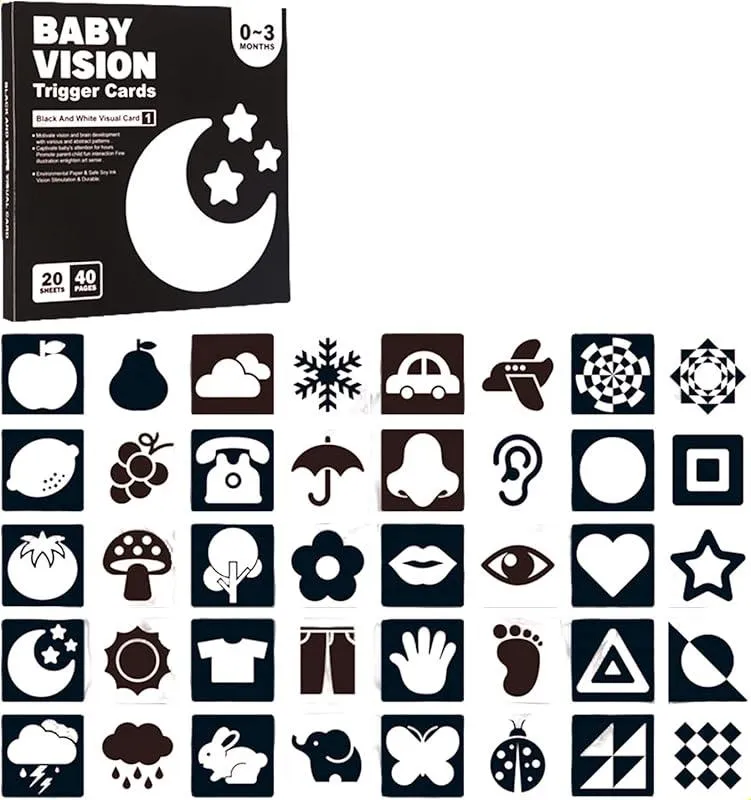 Tarjetas Visuales de Alto Contraste para Bebés - Imagen 6