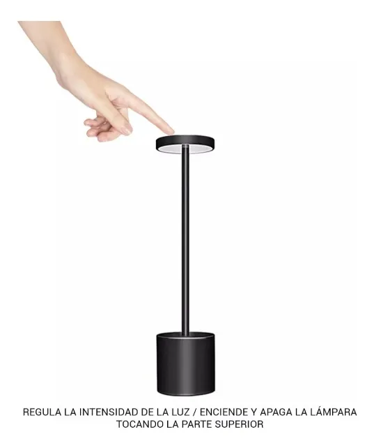 Lámpara LED inalámbrica de mesa recargable - Imagen 3