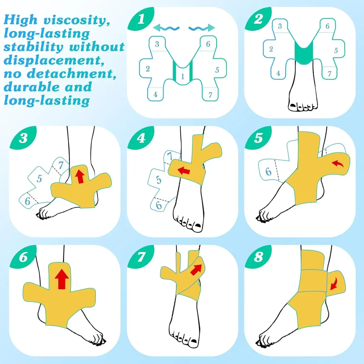 Cinta Kinesiológica para Tobillo - Imagen 3