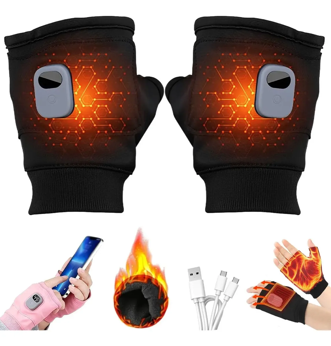 Guantes Calefactables USB