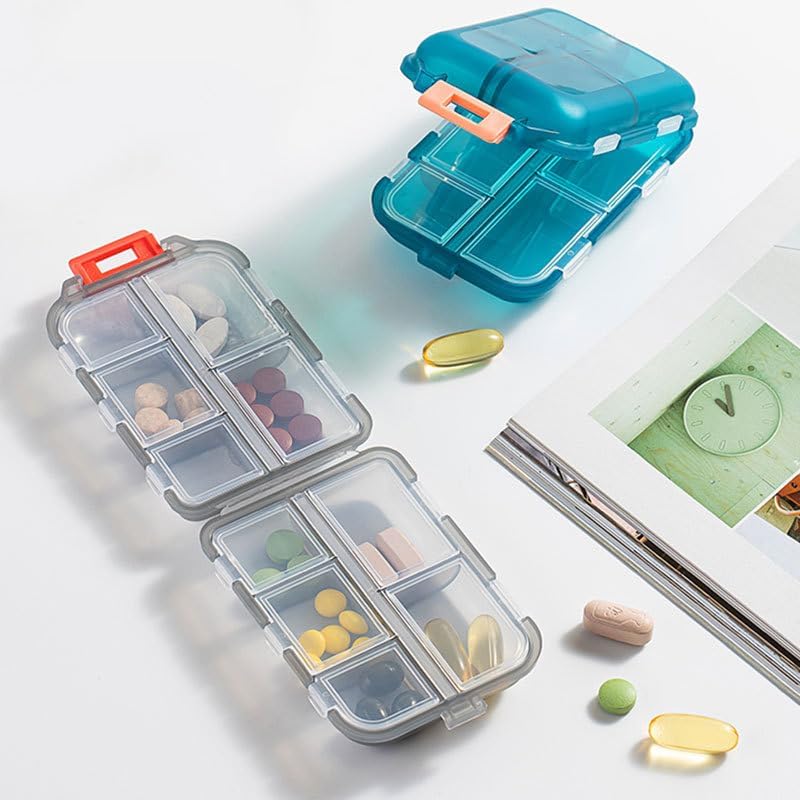 Pastillero Organizador Portátil de 10 Compartimentos
