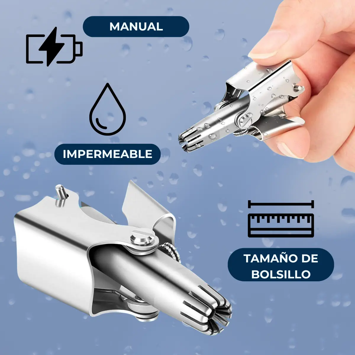 Recortador de Vello Nasal y de Orejas Manual - Imagen 8