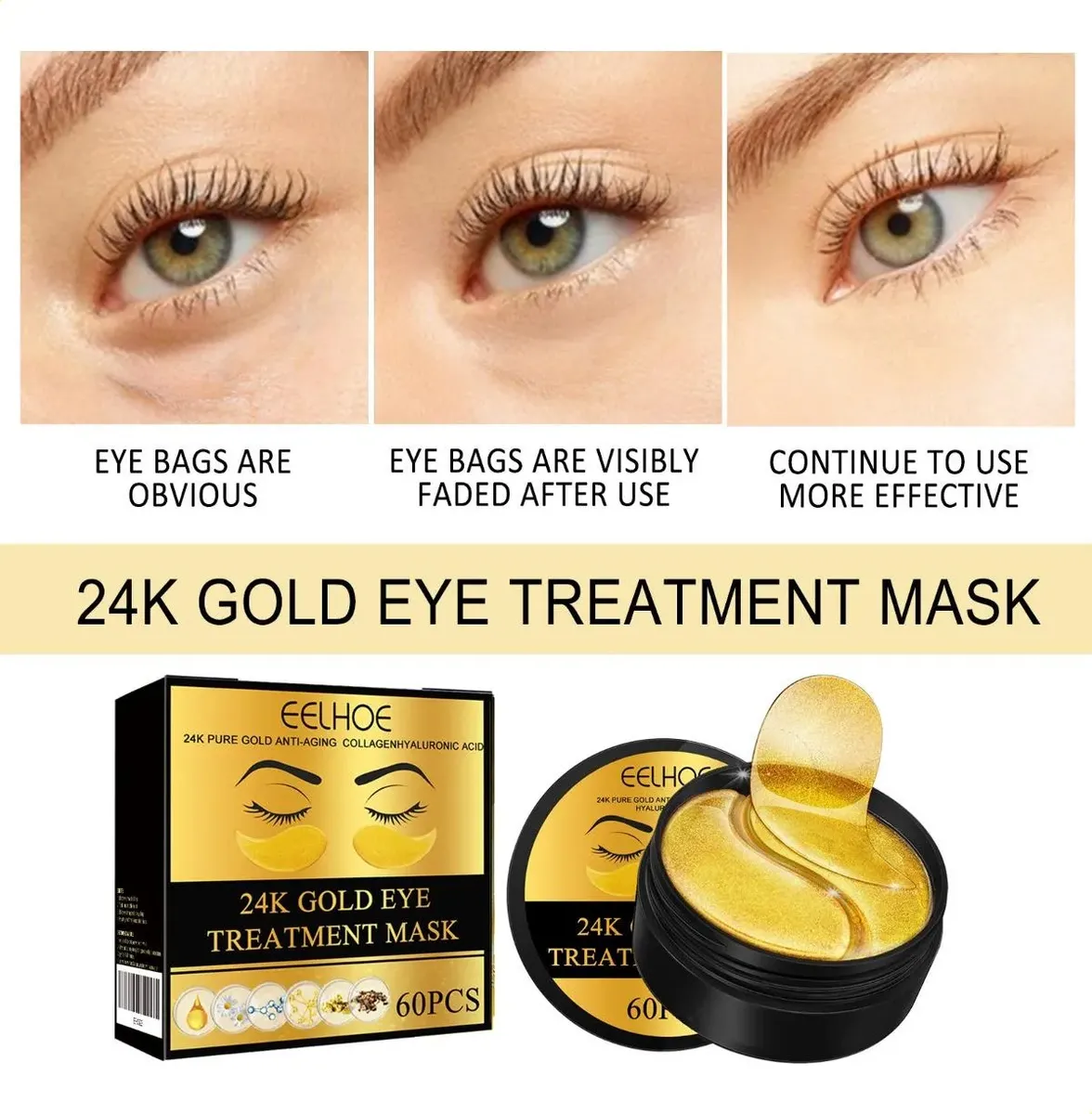 Parches Para Ojos Hidratantes Y Reafirmantes 60pcs - Imagen 5