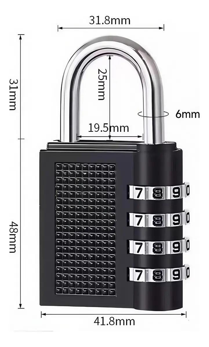 Candado de Seguridad Reforzado de 4 Dígitos - Imagen 5
