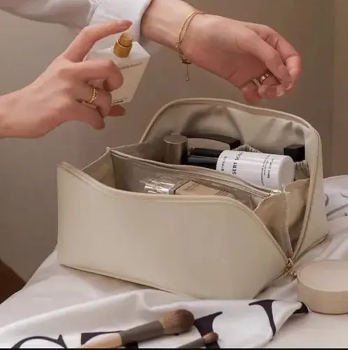 Neceser Organizador de Maquillaje Portátil (Beige) - Imagen 3