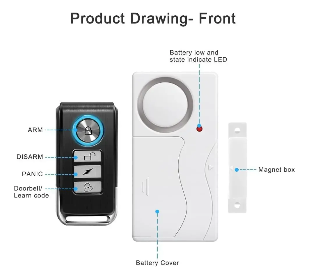 Alarma de Seguridad Inalámbrica para Puertas y Ventanas - Imagen 7