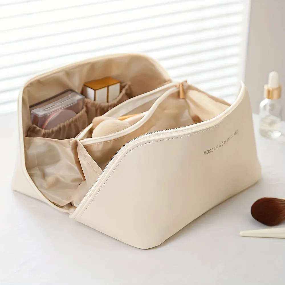 Neceser Organizador de Maquillaje Portátil (Beige) - Imagen 5