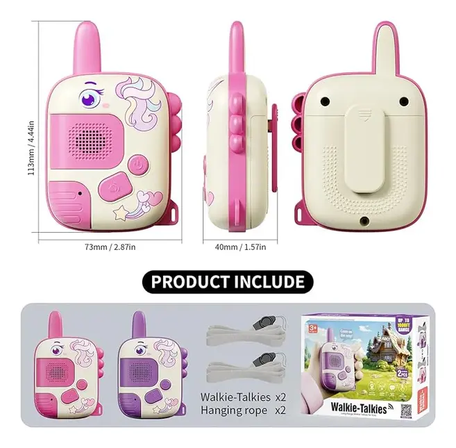 Set de Walkie-Talkies Infantiles Interactivos (Dinosaurio / Unicornio) - Imagen 4