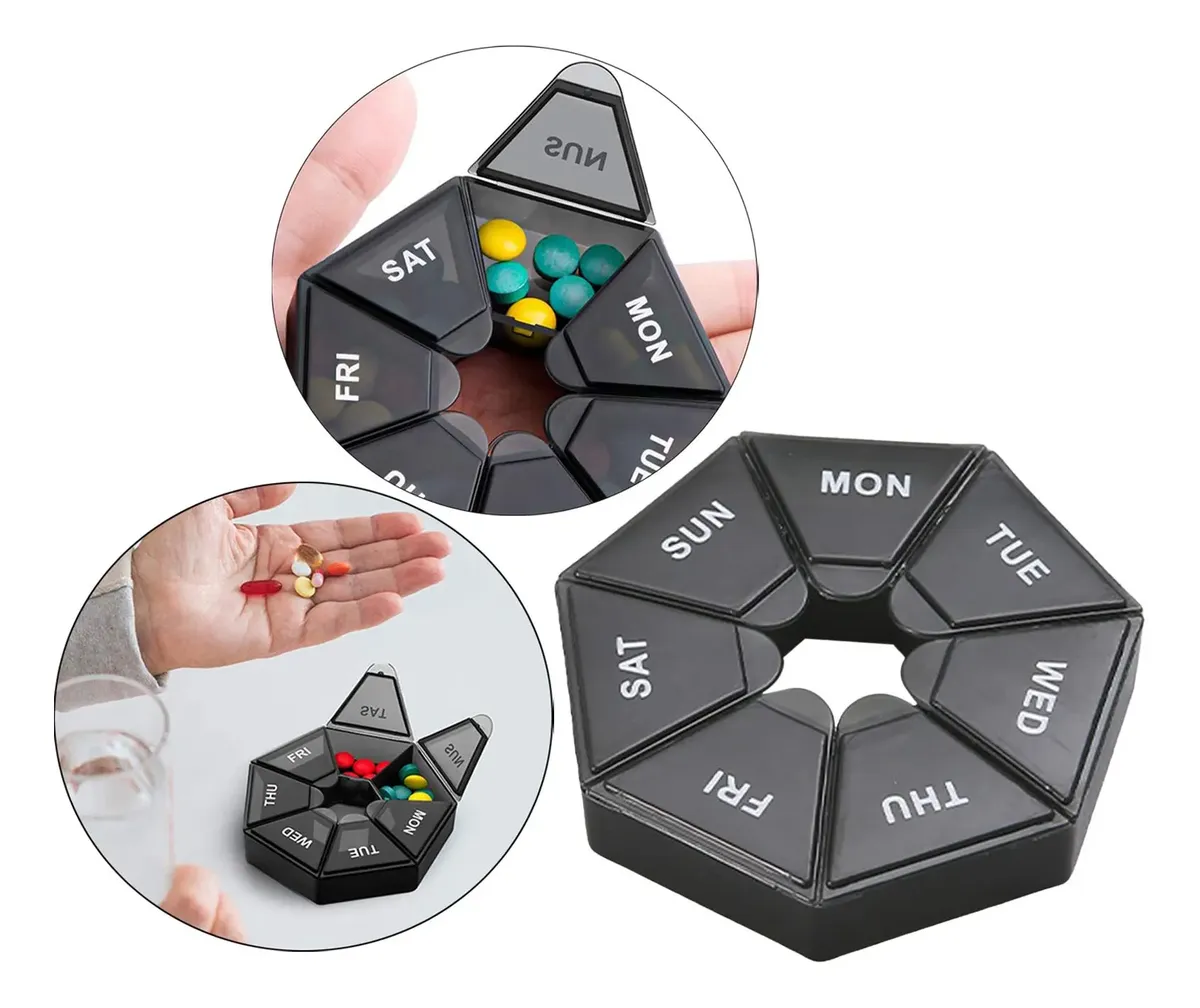 Pastillero Semanal Organizador Hexagonal - Imagen 3