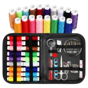 Kit De Costura Portátil Completo Con Estuche Y 18 Hilos