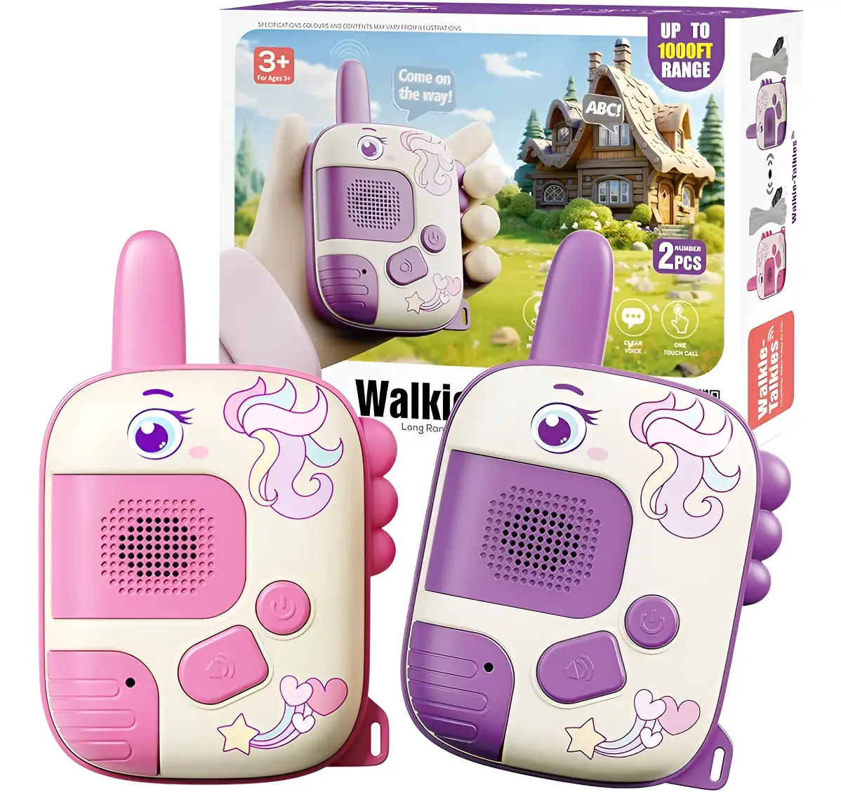 Set de Walkie-Talkies Infantiles Interactivos (Dinosaurio / Unicornio)
