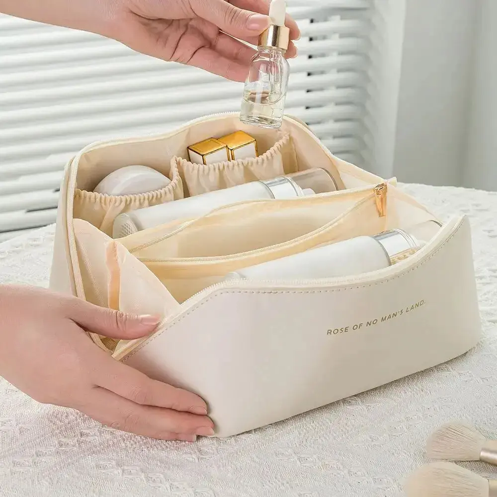Neceser Organizador de Maquillaje Portátil (Beige) - Imagen 8