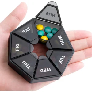 Pastillero Semanal Organizador Hexagonal