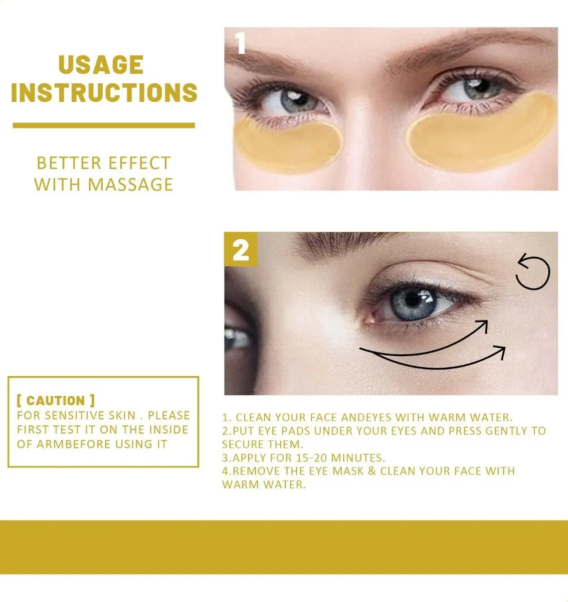 Parches Para Ojos Hidratantes Y Reafirmantes 60pcs - Imagen 4