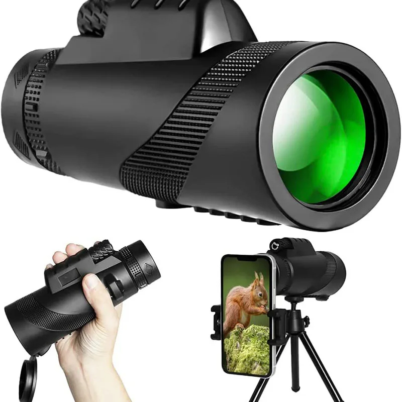 Telescopio Monocular HD 80x100 con Trípode