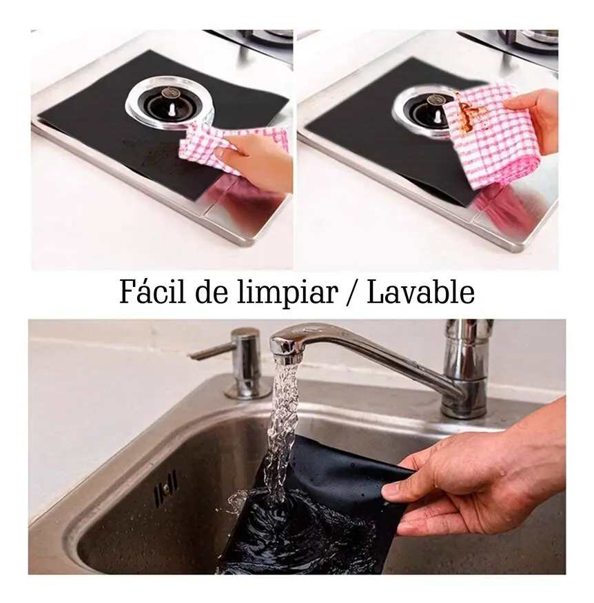 Protectores Antiadherentes para Hornallas de Cocina x4 - Imagen 2