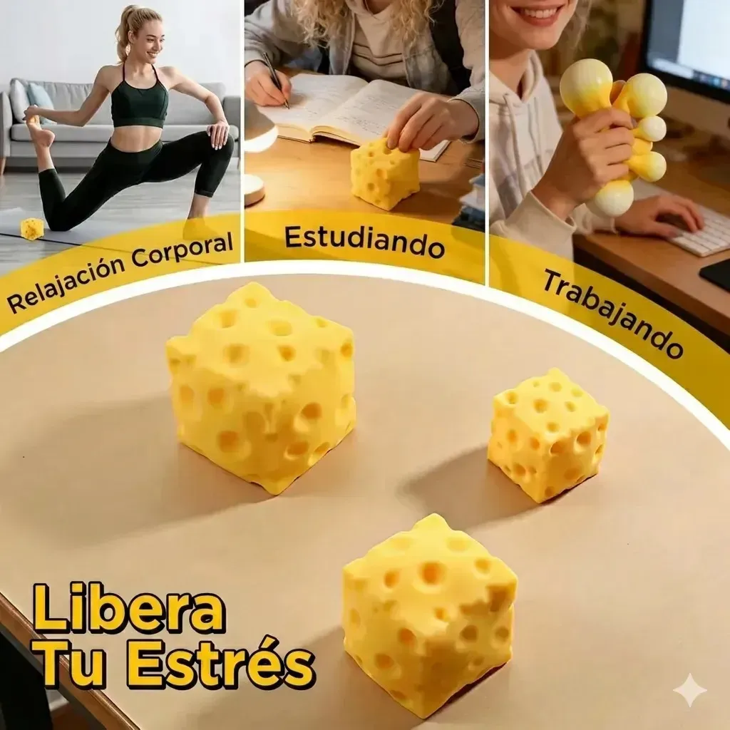 Juguete Antiestrés Squishy Queso - Imagen 3