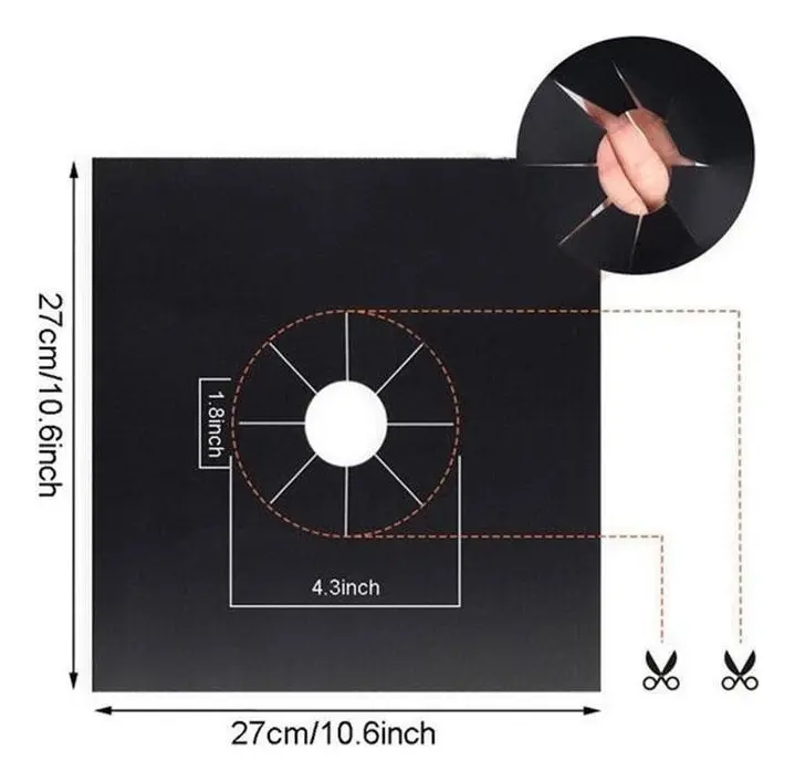Protectores Antiadherentes para Hornallas de Cocina x4 - Imagen 5